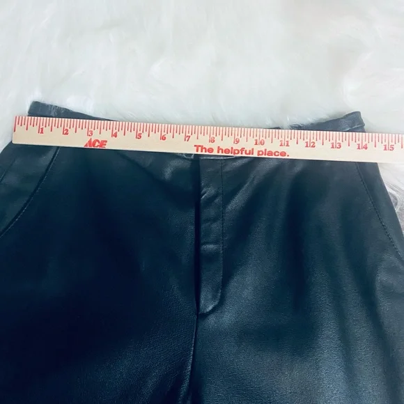 Vintage Uniform John Paul Richard Black Leather Sz 6 Petite Women’s Biker Pants - Picture 6 of 10